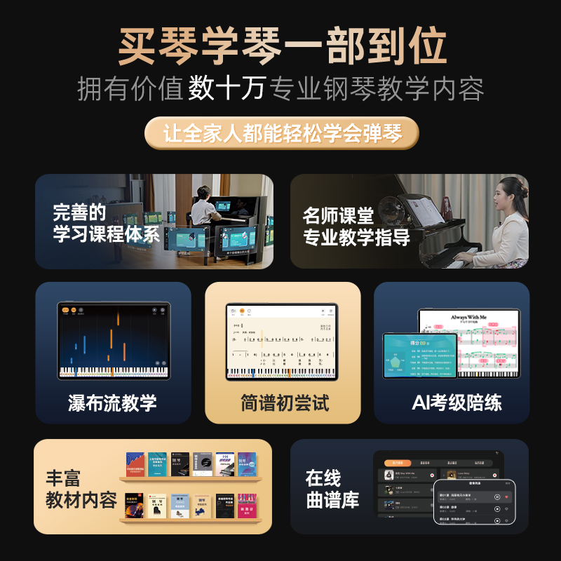 成人兒童零基礎學鋼琴的選擇，智能教學！